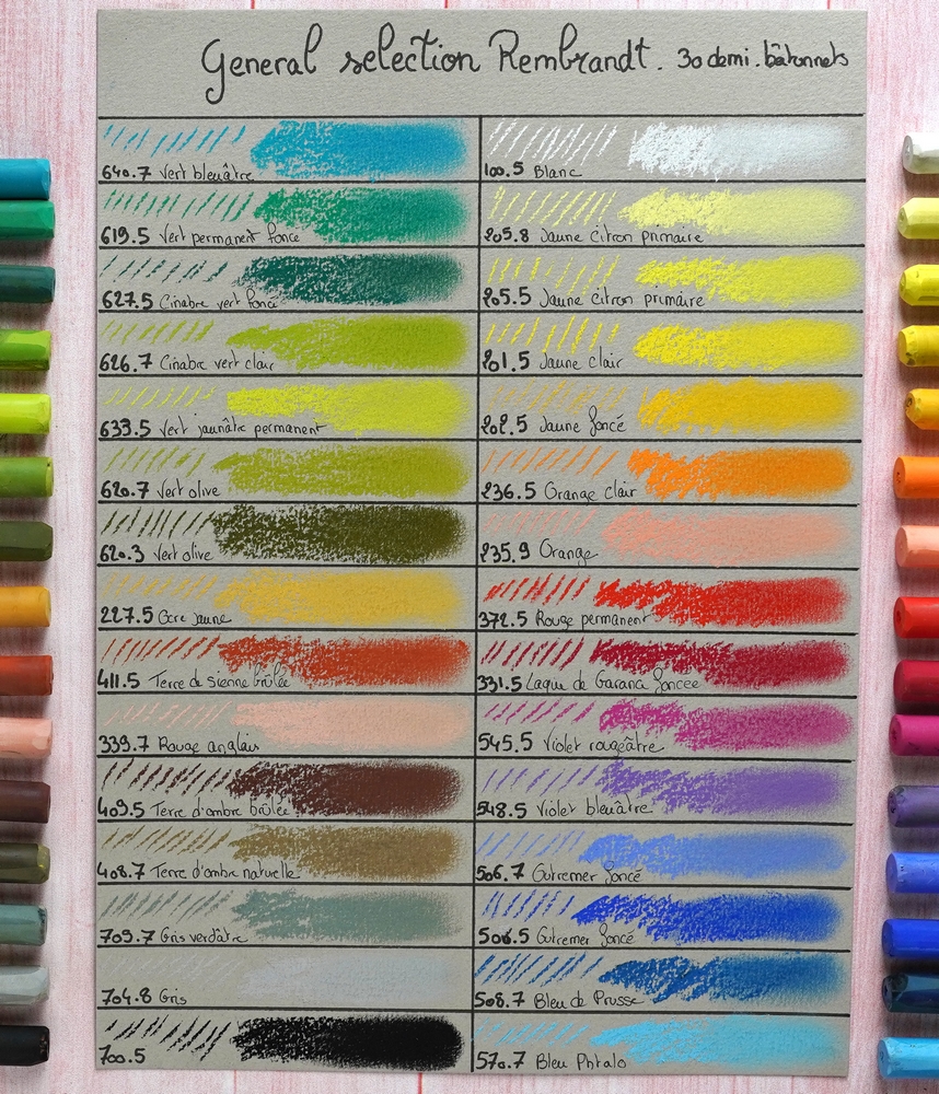 REMBRANDT Papier Pastel, Pastel sec couleurs claires, 21 x 29.7cm